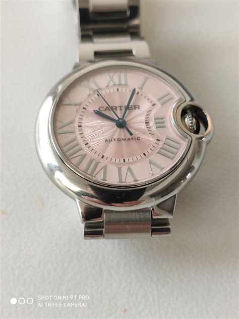 cartier ballon bleu pink dial 33m af cal 076|ballon bleu Cartier watch.